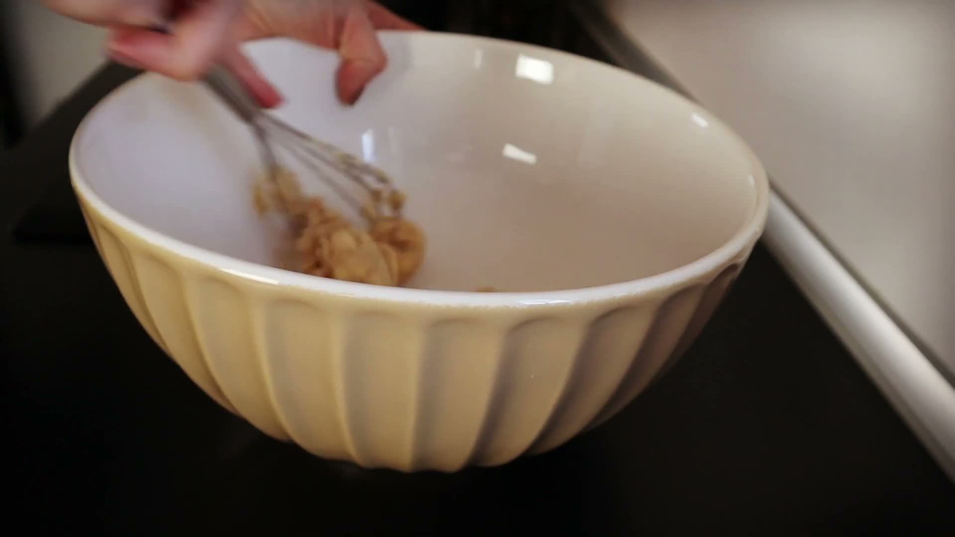 Creaming the butter and sugar