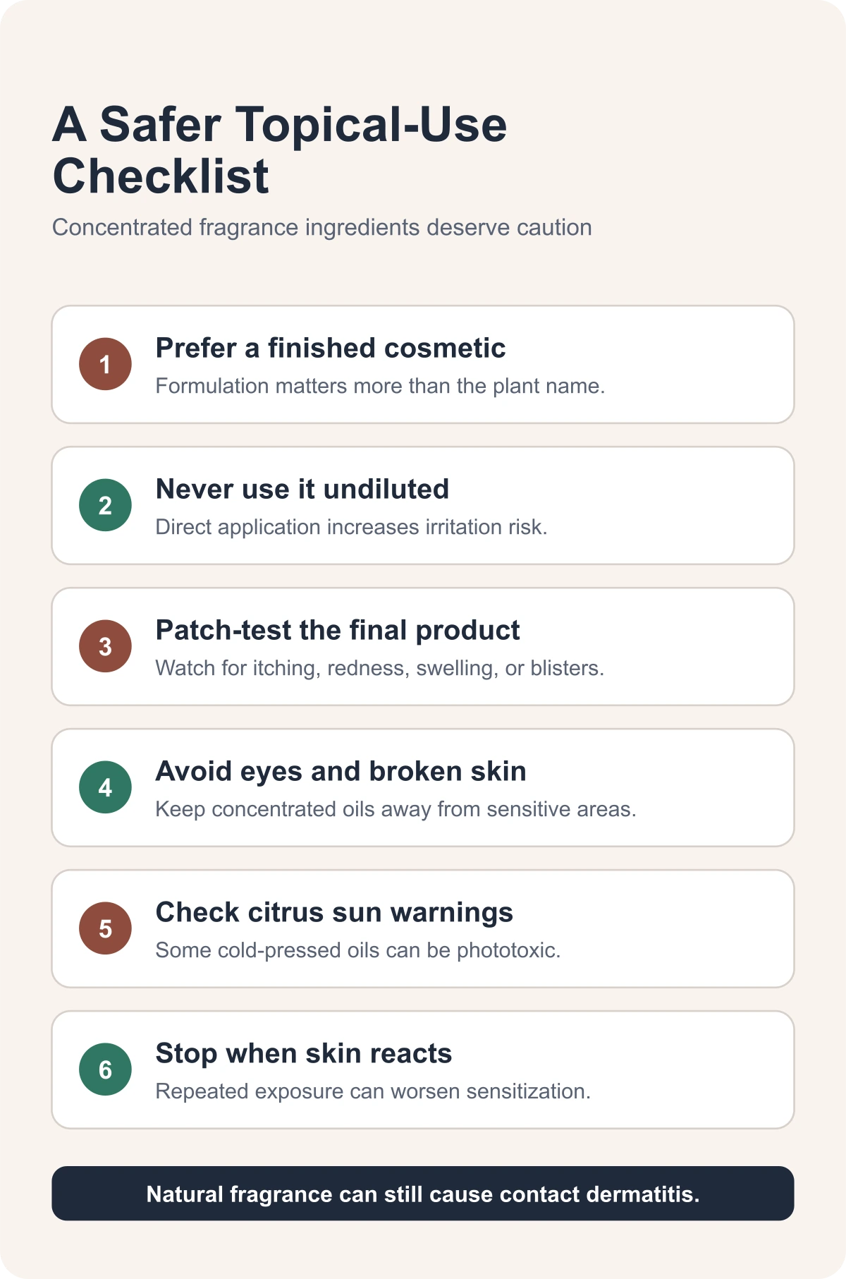 Six-step safety guide for using essential oils on skin