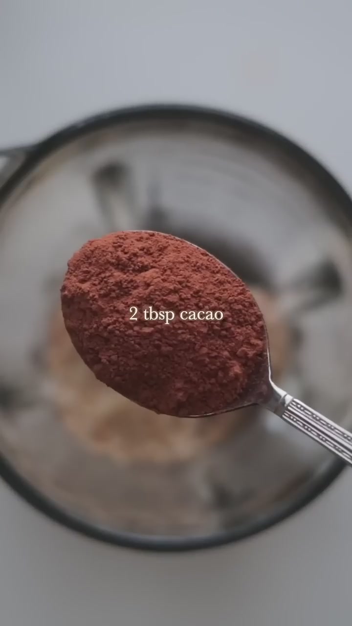 Pouring milk into the blender