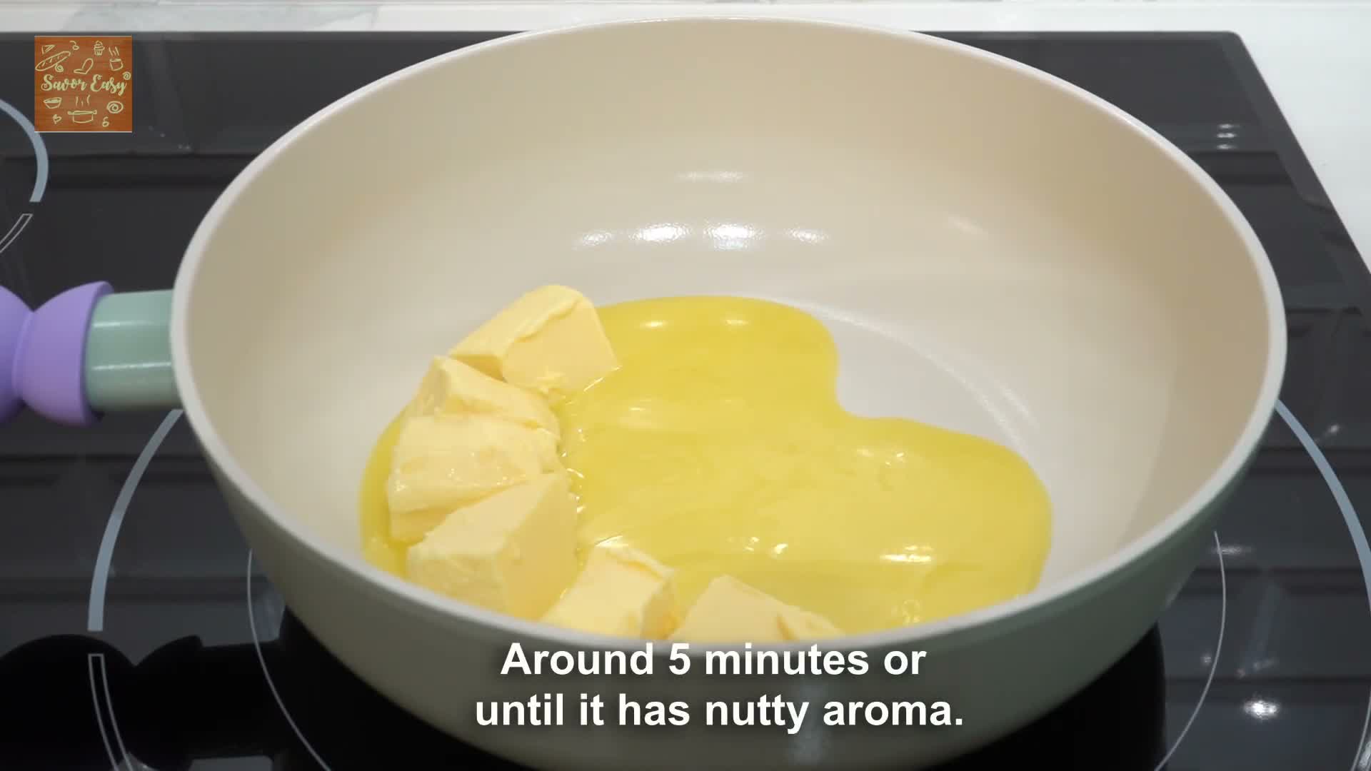 Browning butter in a pan