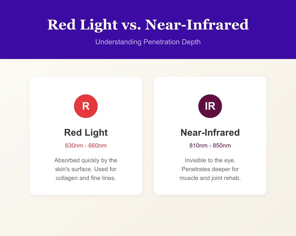 Graphic explaining the difference between Red and Near-Infrared wavelengths
