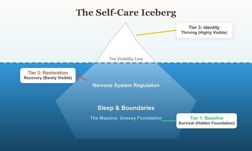 The 3 Tiers of True Self-Care Infographic
