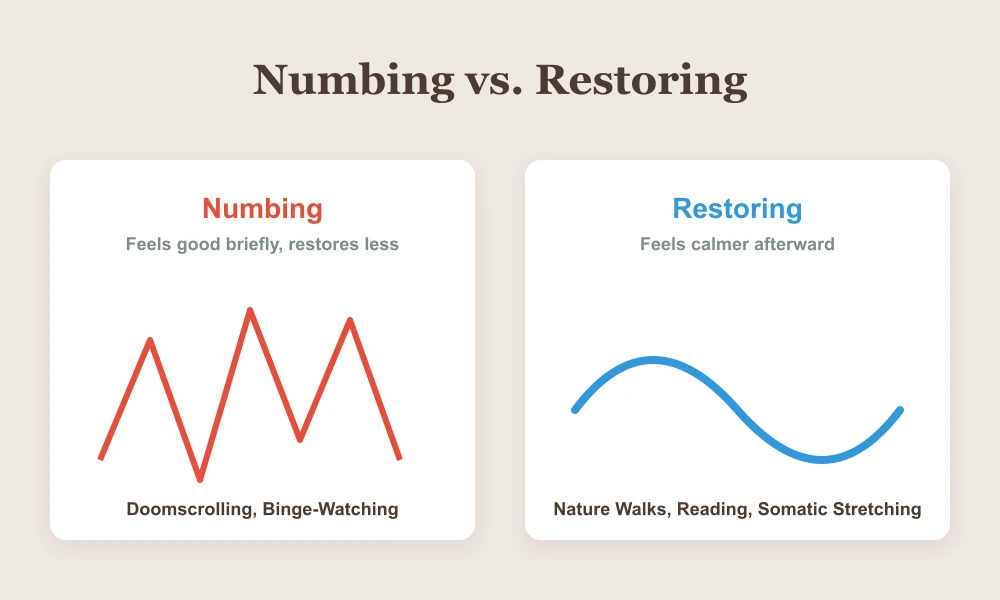 Numbing vs Restoring Self-Care